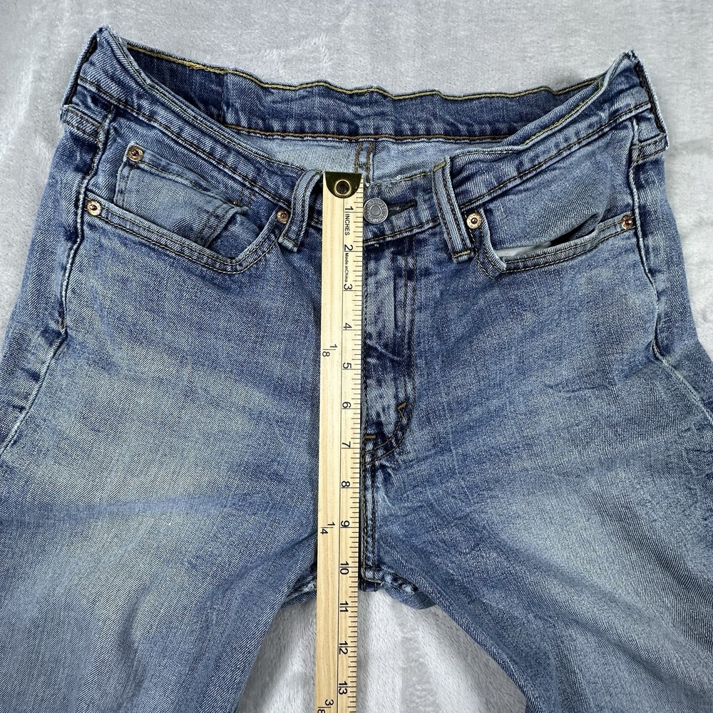 Levi's 514 Straight Fit Jeans Mens 32x30 Blue Denim Distressed Casual Classic - Picture 11 of 13
